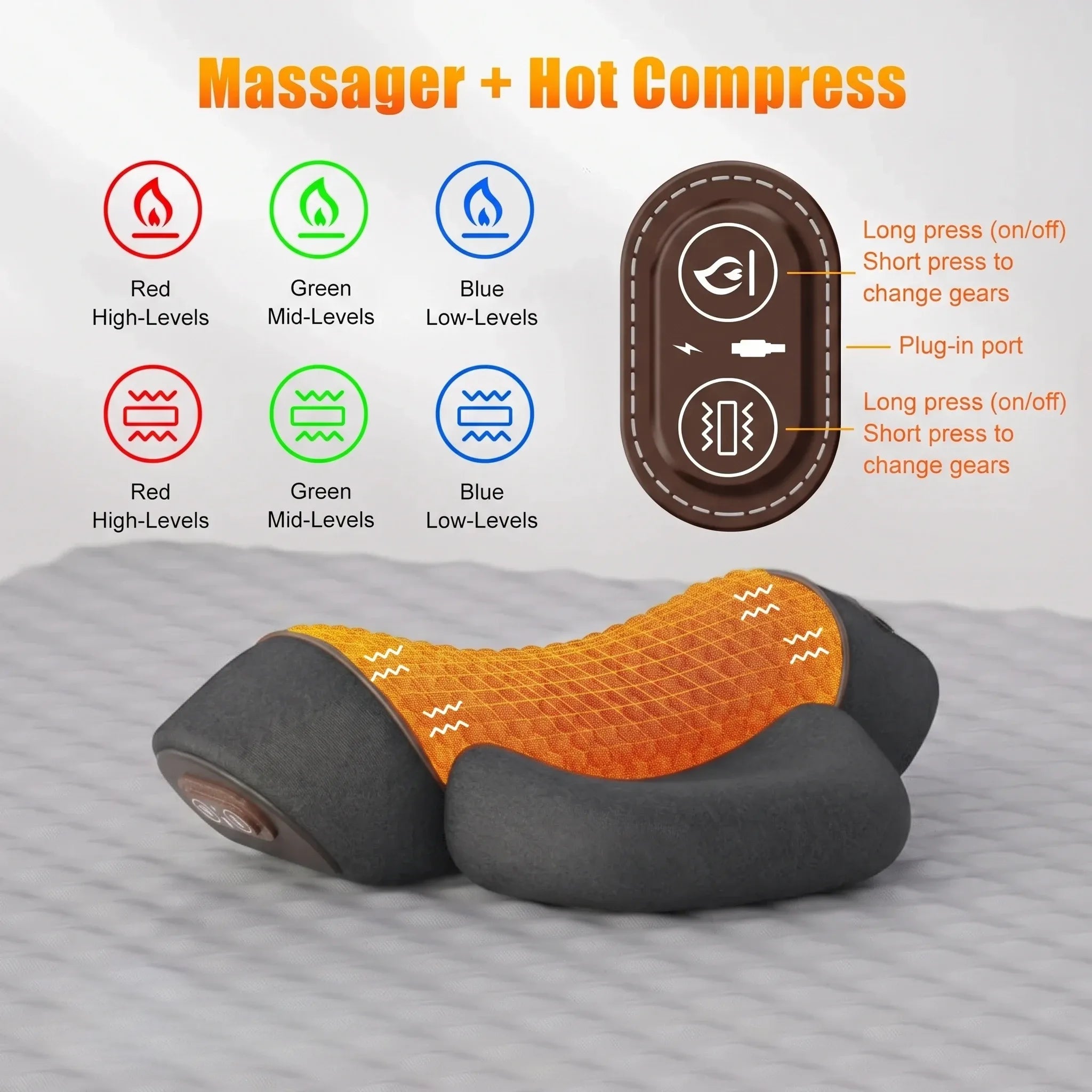 Nuvae Heated Memory Foam Neck Rest | Warm & Cordless