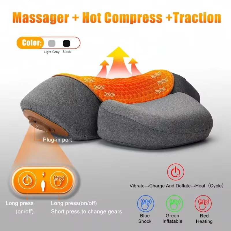 Nuvae 3-in-1 neck massager pillow product angle