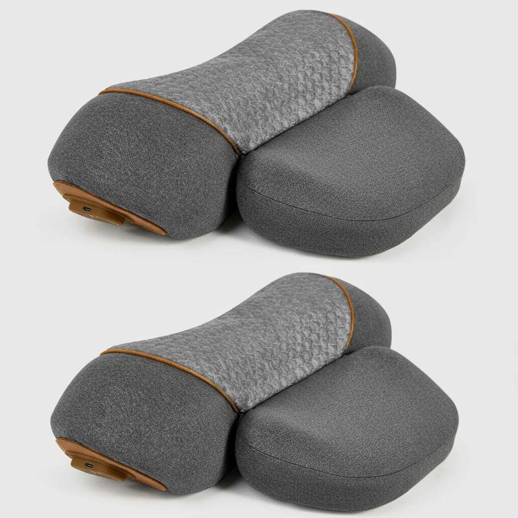 Nuvae neck massager pillow supporting natural neck alignment