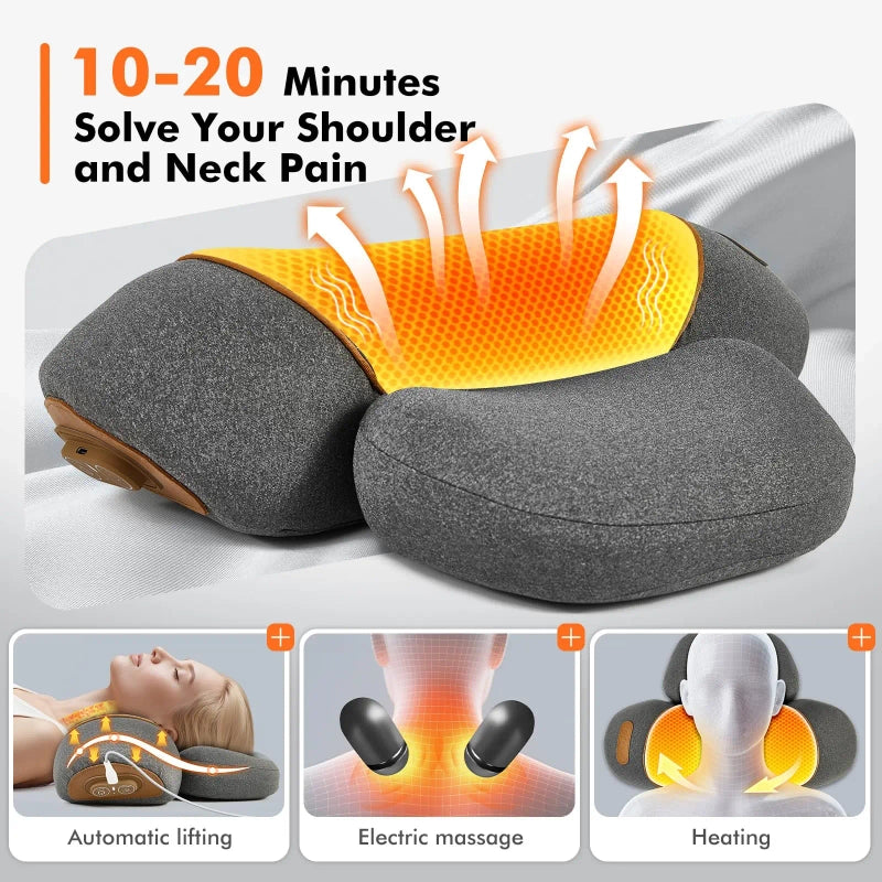 Nuvae 3-in-1 neck massager pillow side view